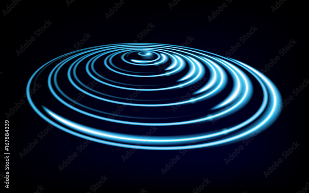 Fototapeta premium background blue circles, cells abstract