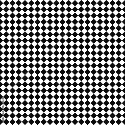 Vector seamless checker pattern. Geometric texture. Black-and-white background. Monochrome design. Vector EPS10