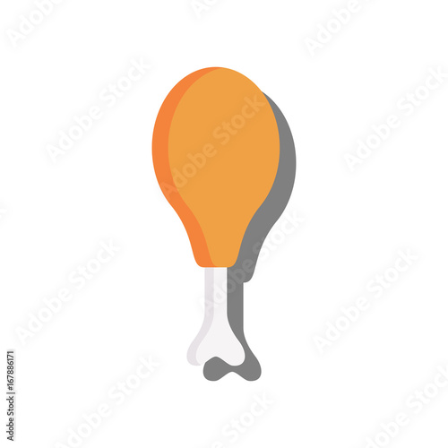 chicken thighs icon vector illustration
