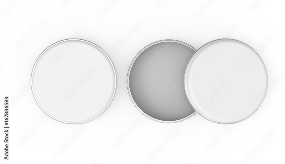 Short metal tin mockup Short metal tin mockup