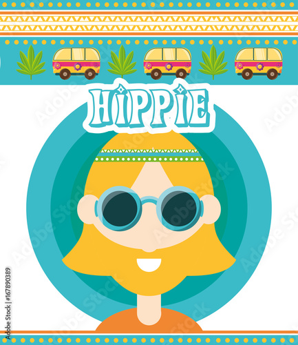 hippie man concept peace and love