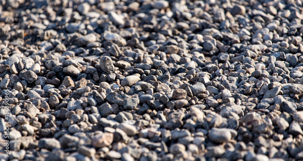 Crushed stone on the road as a background Crushed stone on the road as a background