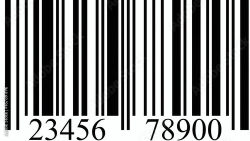 Detailed fancy scanning of a barcode in slow motion, the scanline light reading the bars.
 photo