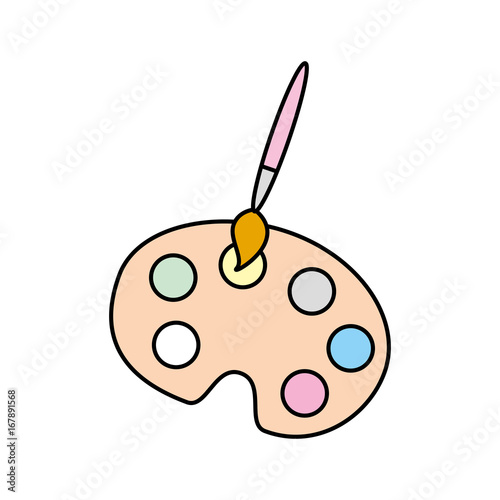 pallette paint isolated icon vector illustration design