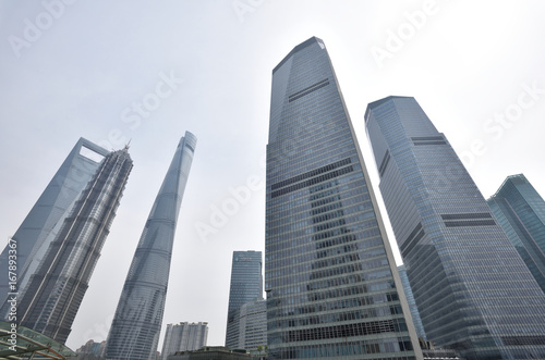 The cityscape in the Lujiazui CBD,Shanghai,China.