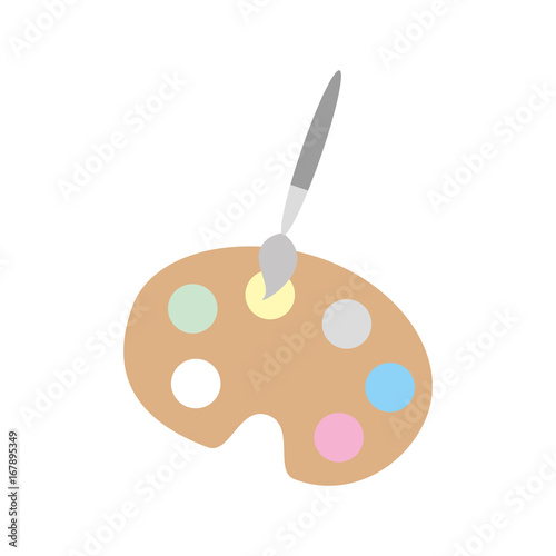 pallette paint isolated icon vector illustration design