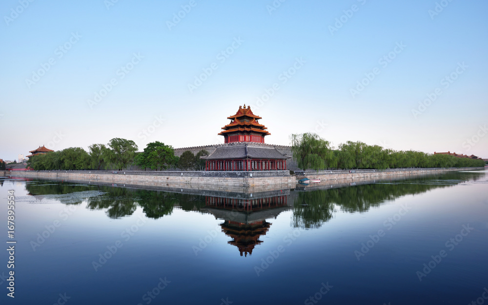 The forbidden city at sunset,Beijing,China. The forbidden city at sunset,Beijing,China.