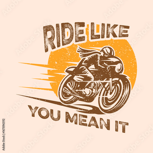 vintage cafe racer vector graphic design