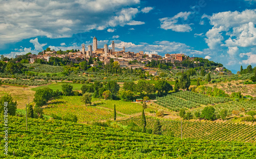 Panoramic view on San Gimignano, one of the nicest villages of Italy