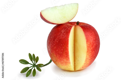 Red juicy apple