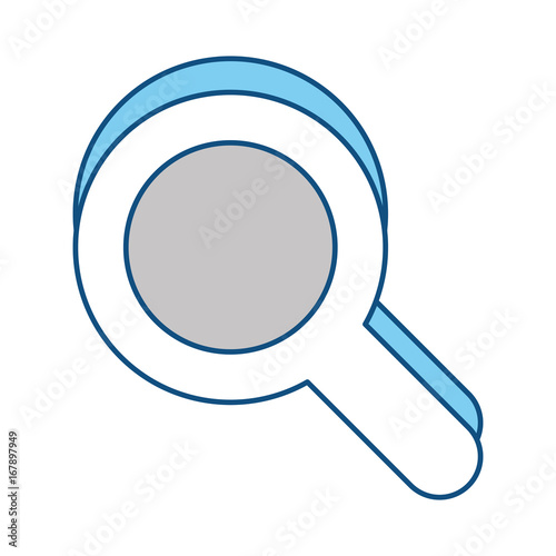 Magnifying glass isolated