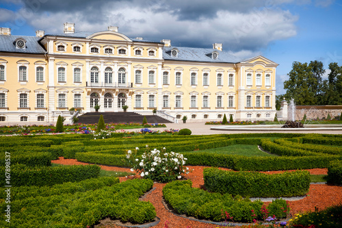 Rundale palace built in baroque style in Pilsrundale, Latvia