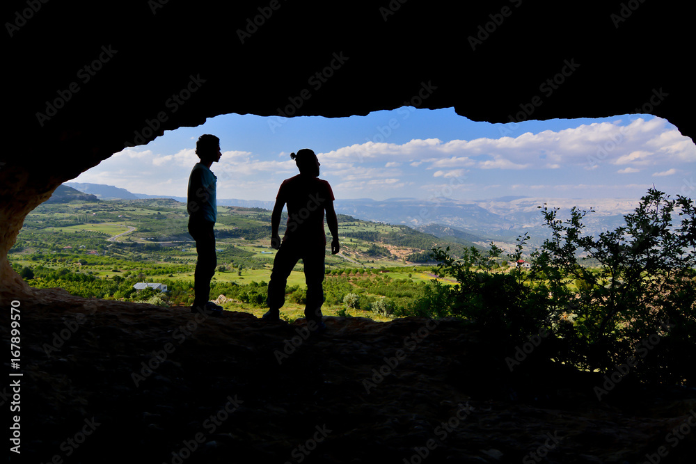 Fototapeta premium Dağcıların manzara keyfi
