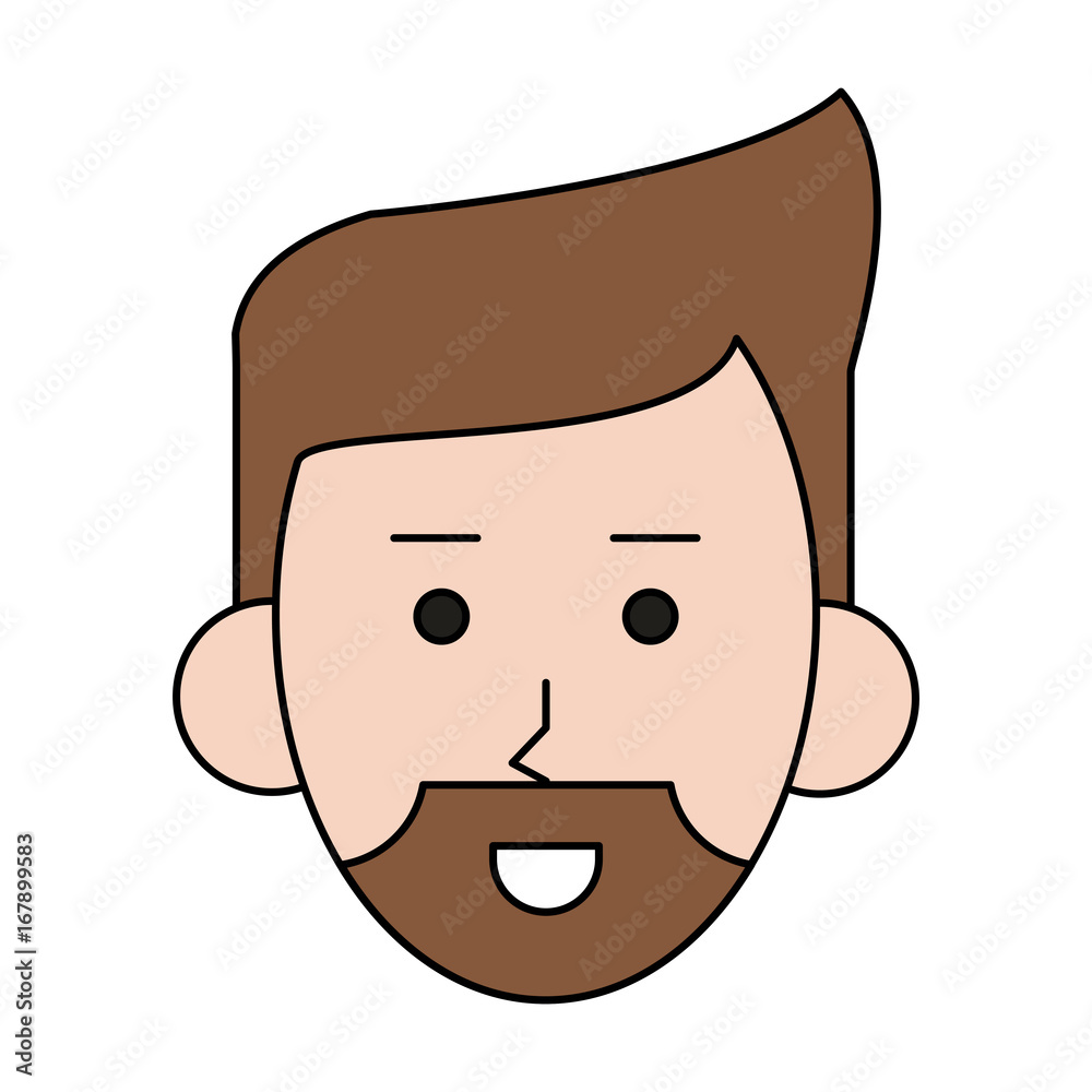 happy bearded man cartoon icon image vector illustration design happy bearded man cartoon icon image vector illustration design