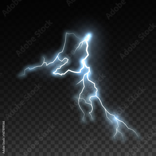 Thunderbolt or lightning visual effect for design