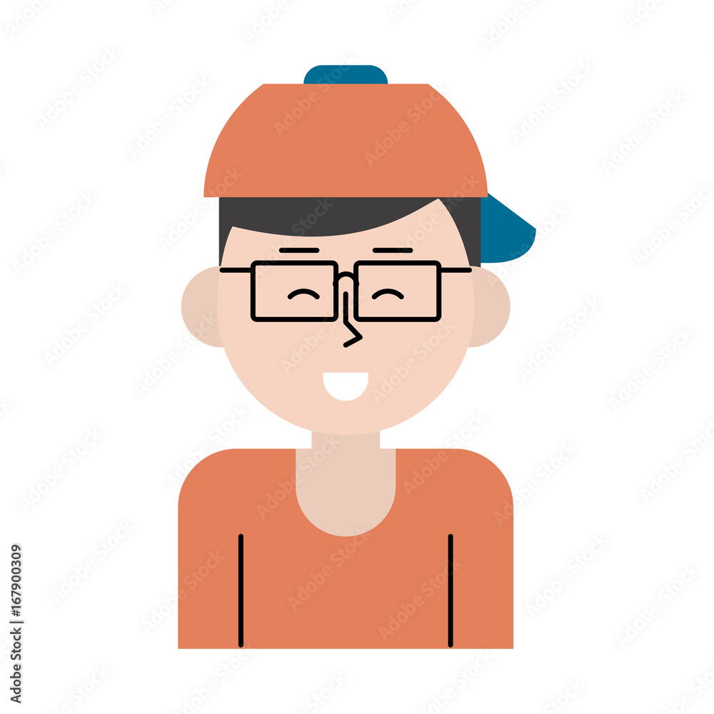 happy man with glasses and hat cartoon icon image vector illustration design happy man with glasses and hat cartoon icon image vector illustration design