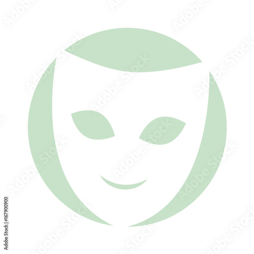 theater mask isolated icon vector illustration design
