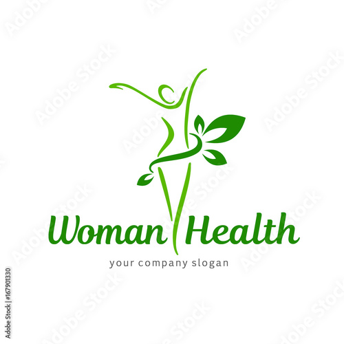 Vector logo design. Wellness and woman health