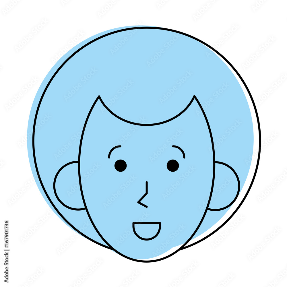 happy man with afro cartoon icon image vector illustration design blue color happy man with afro cartoon icon image vector illustration design blue color