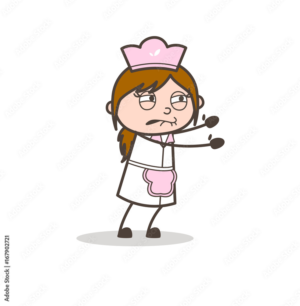 Cartoon Helpless Waitress Vector Character Cartoon Helpless Waitress Vector Character
