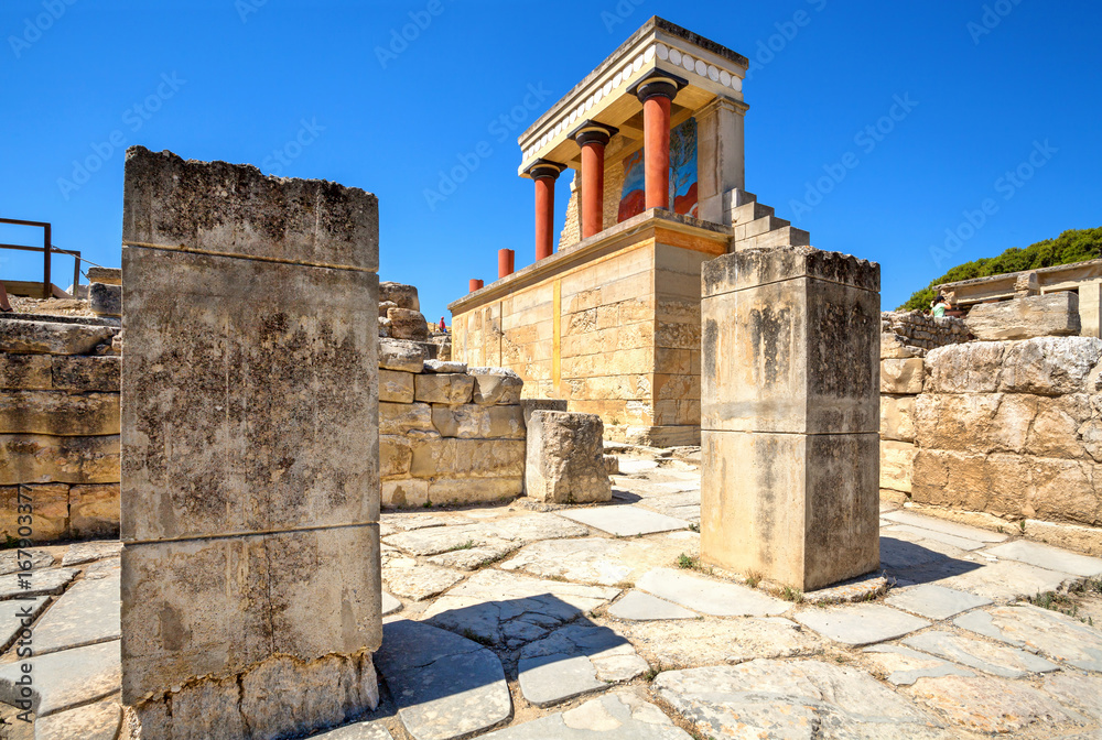 Knossos Palace ruins. Heraklion, Crete, Greece.