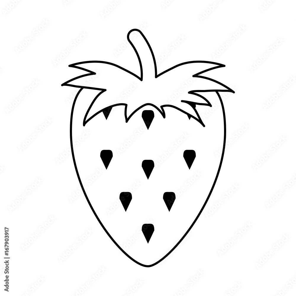 Obraz premium strawberry fruit icon image vector illustration design 