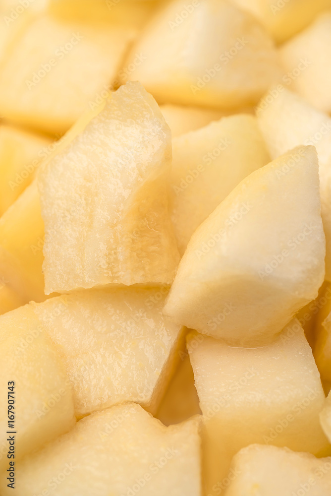 Close up of different slices of melon