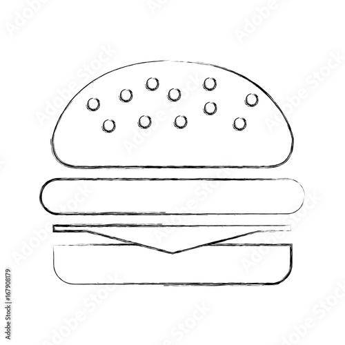 delicious burger isolated icon vector illustration design