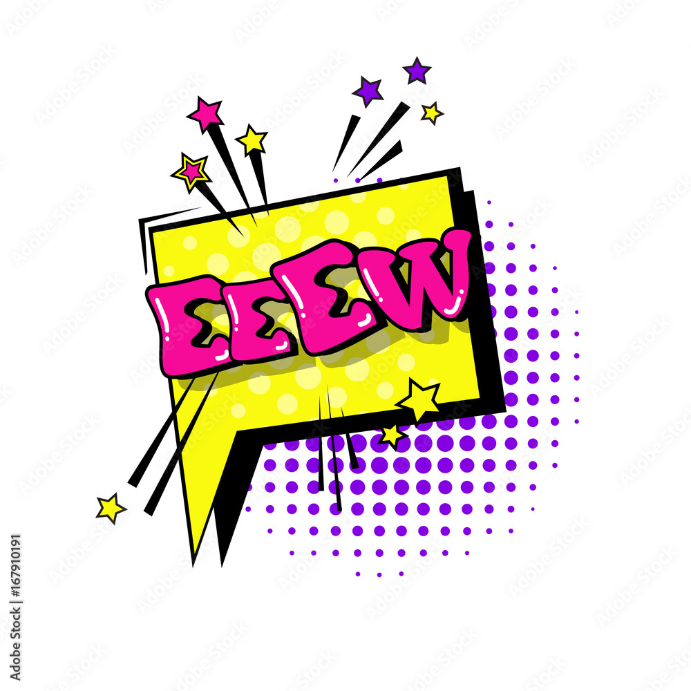 Foto Comic Speech Chat Bubble Pop Art Style Sound Expression Text Icon Vector Illustr