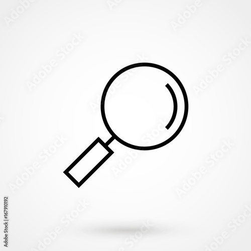 magnifying glass line icon, outline vector sign, linear pictogram isolated on white. logo illustration