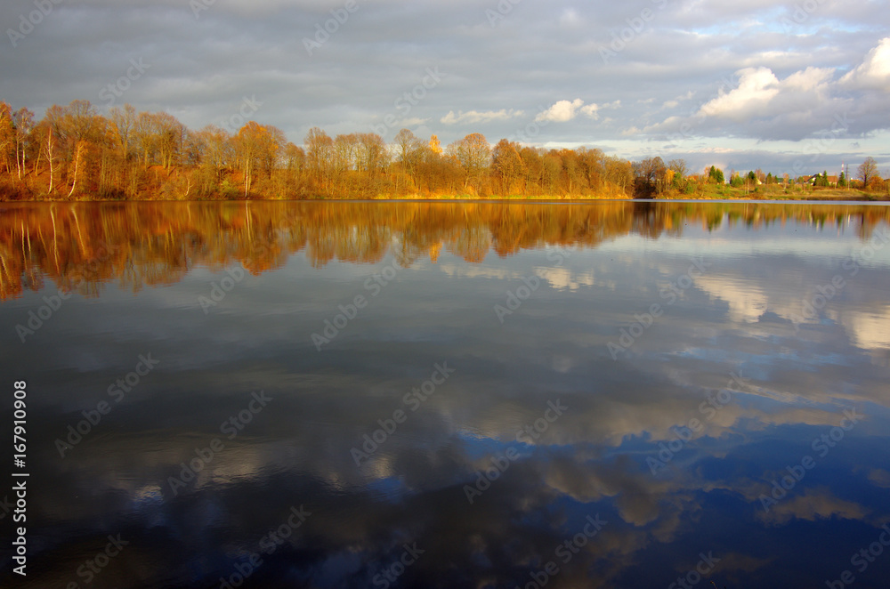 Lake autumn selestial reflection