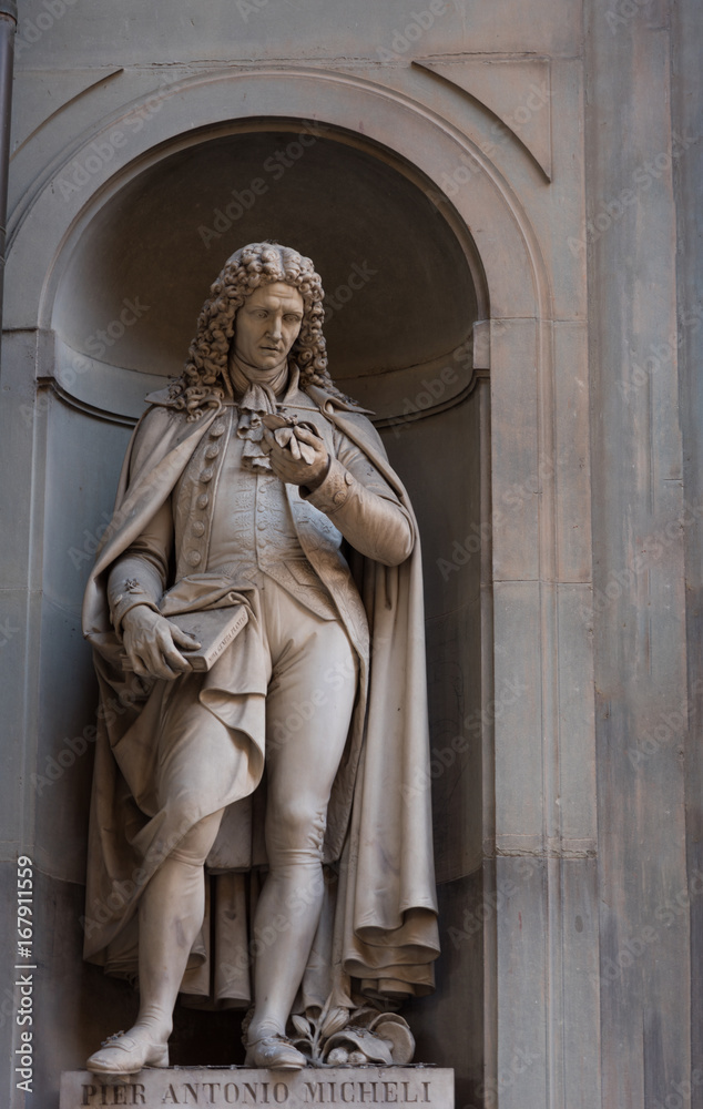 Pier Antonio Micheli. Statue in the Uffizi Gallery, Florence, Tuscany, Italy