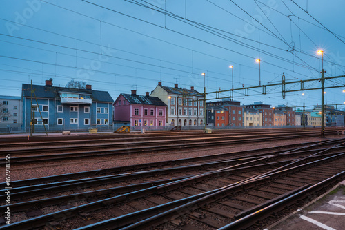 Houses behind railway