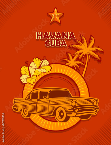 imagen de auto antiguo de la ciudad de La Habana Cuba