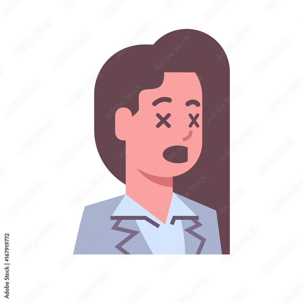 Female Shocked Emotion Icon Isolated Avatar Woman Facial Expression Concept Face Vector Illustration Female Shocked Emotion Icon Isolated Avatar Woman Facial Expression Concept Face Vector Illustration