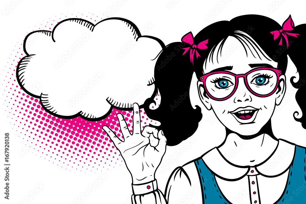 Kawaii Soda Can Glasses Chat Bubble Vector Illustration Stock