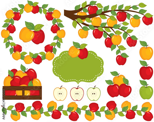 Vector Apples Set