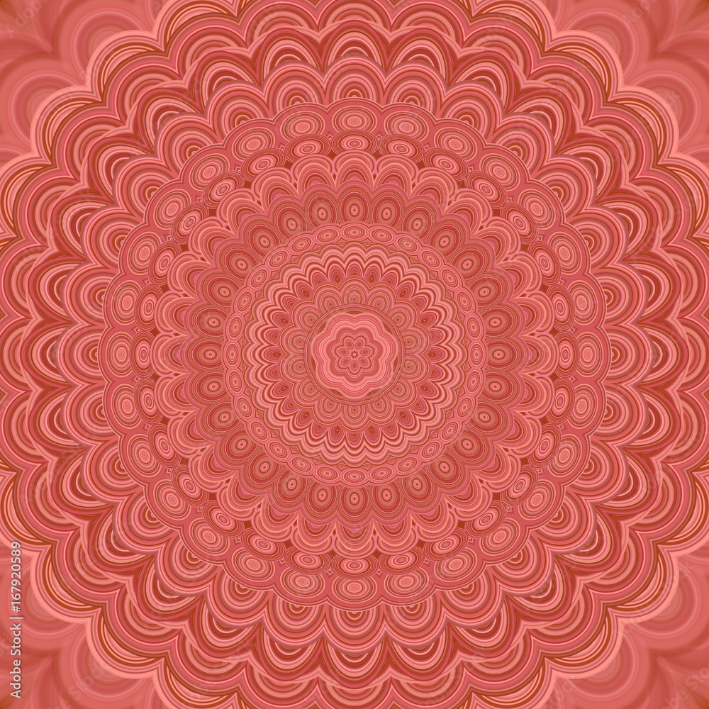 Bohemian mandala fractal background - circular symmetry vector pattern graphic from concentric ellipses