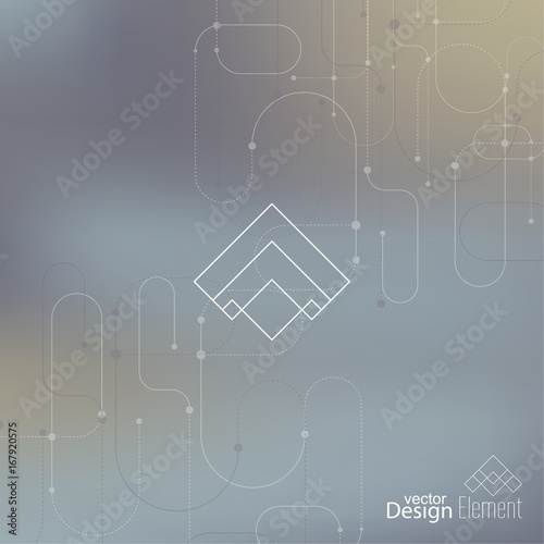 Abstract neat Blurred Background. Hipster Geometric shape, line and dot. Modern Signs, Label. For cover book, brochure, flyer, poster, magazine, cd, website, app mobile annual report T-shirt logo