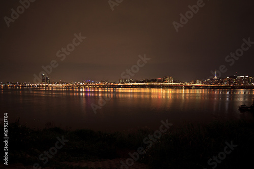  City lights of riverfront night view © SUNGYOON