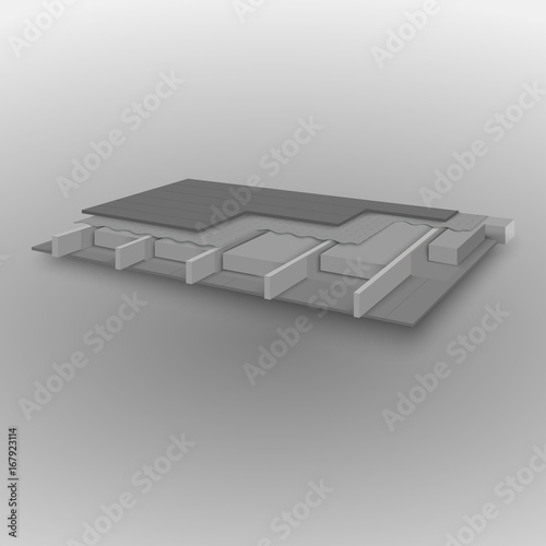 Wall and floor construction 