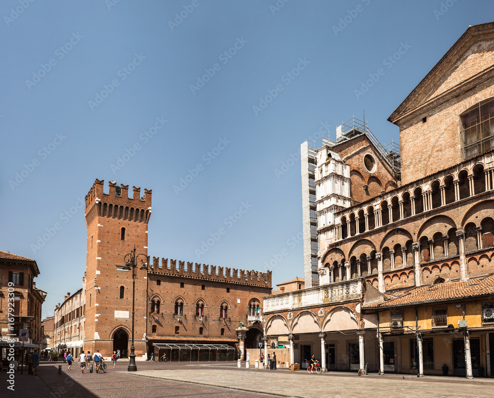 Ferrara city center, italy