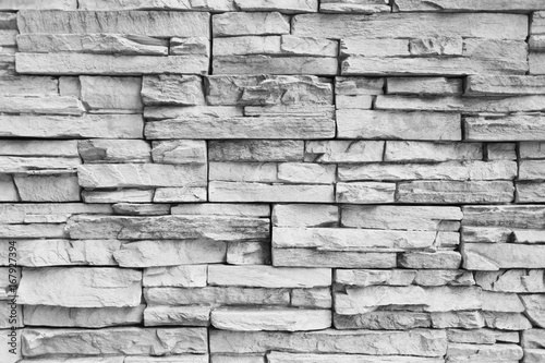 White brick stone wall.