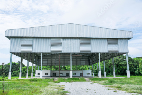 Public multipurpose hall background in the park