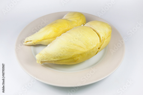 Durian , King of Fruits isolated on white background.