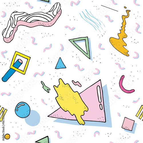 Modern abstract design pattern retro, 80s-90s fashion style