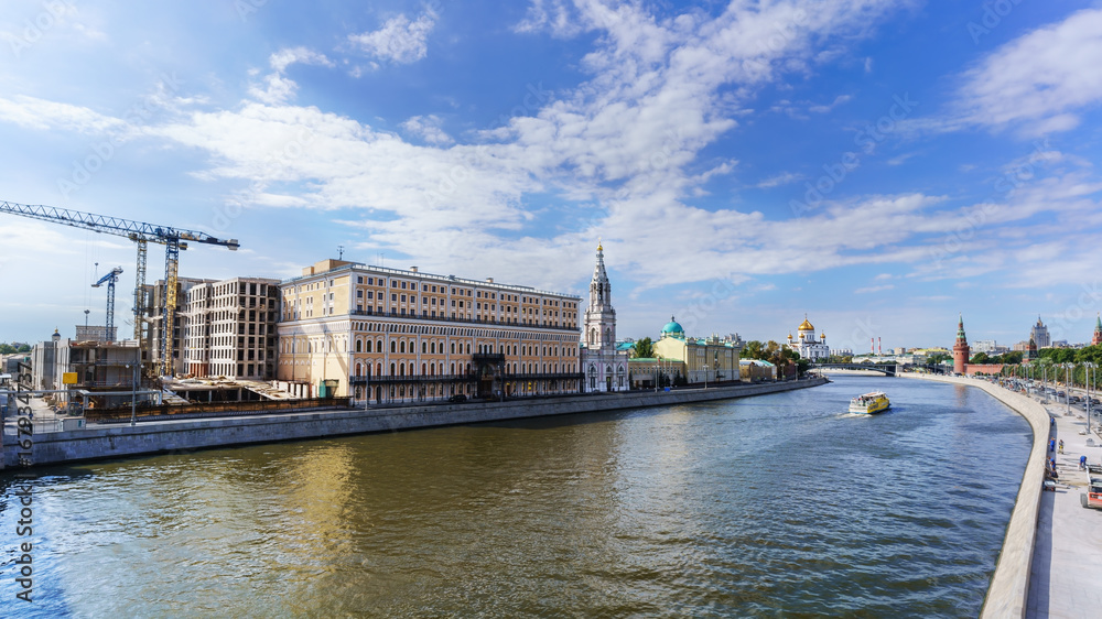 Cityscape of Moscow viewing and Cathedral of Christ the Saviour , Kremlin Palace and Moskva River Cityscape of Moscow viewing and Cathedral of Christ the Saviour , Kremlin Palace and Moskva River