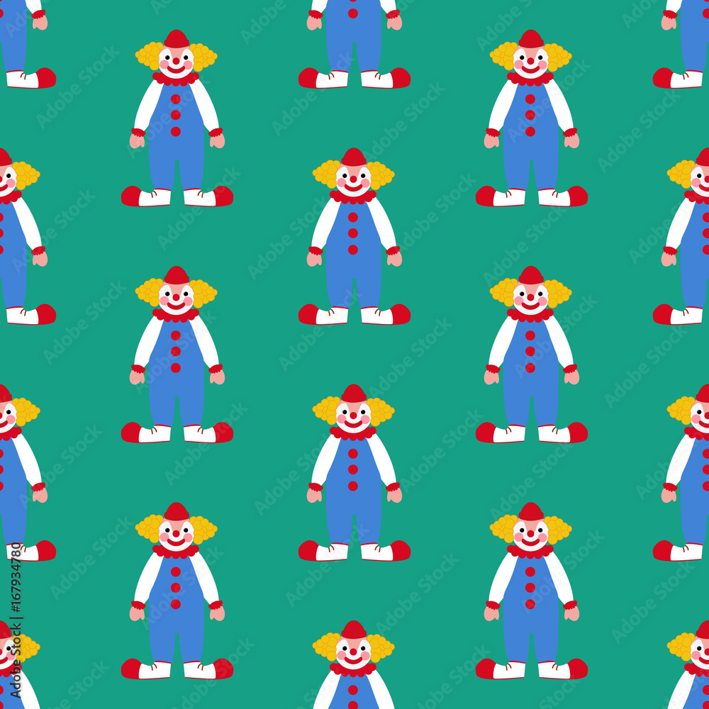 Clown seamless pattern