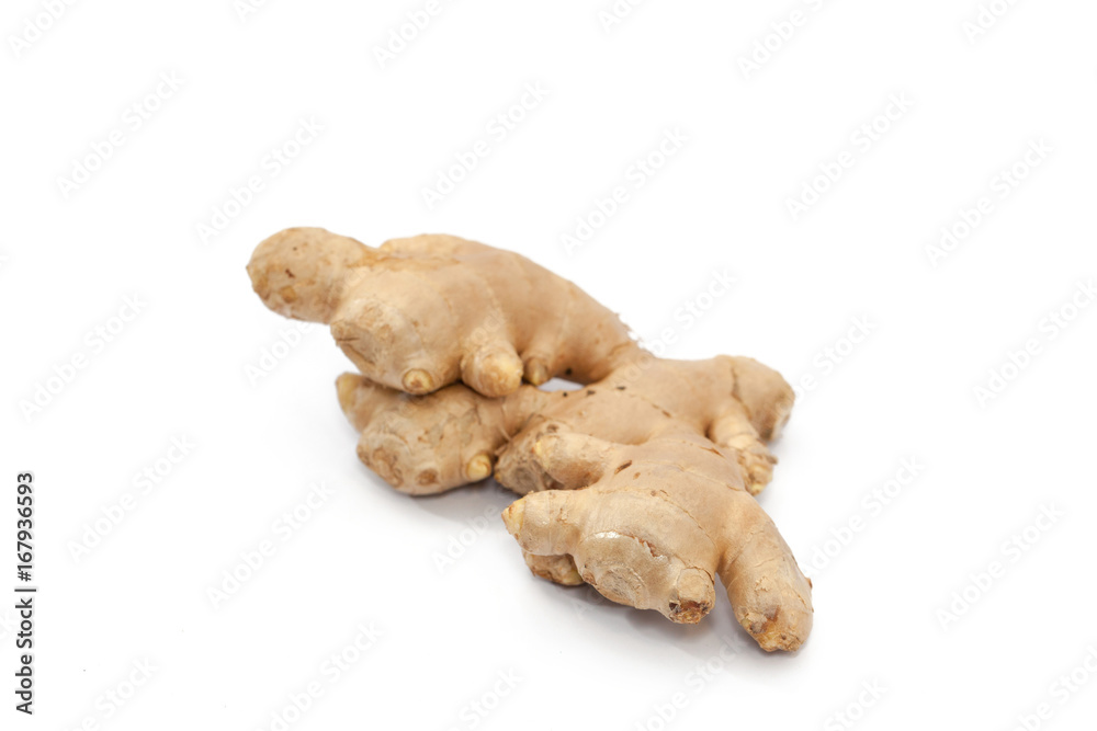 root ginger isolated on white root ginger isolated on white