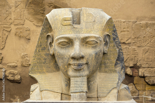 Ramses II's head, Luxor Temple, Luxor, Egypt